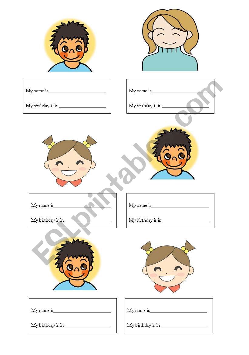 When is your birthday? worksheet