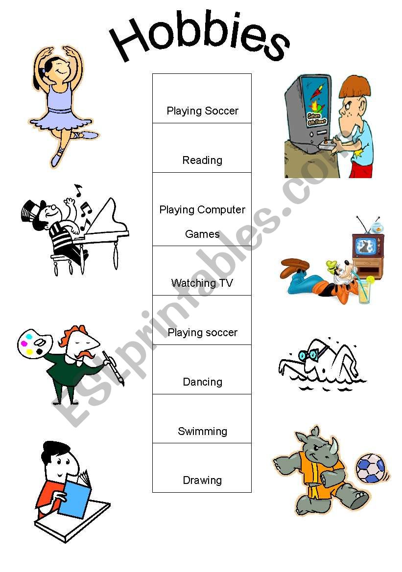 Hobbies worksheet