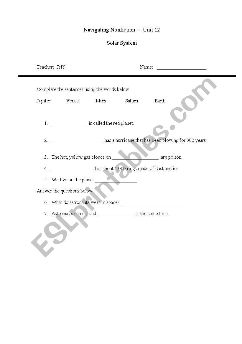 Navigating Nonfiction Unit 12 Quiz