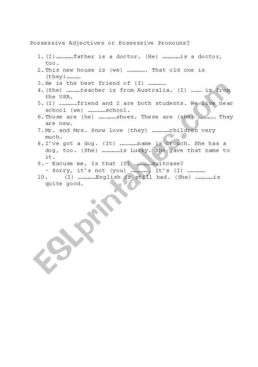jobs worksheet