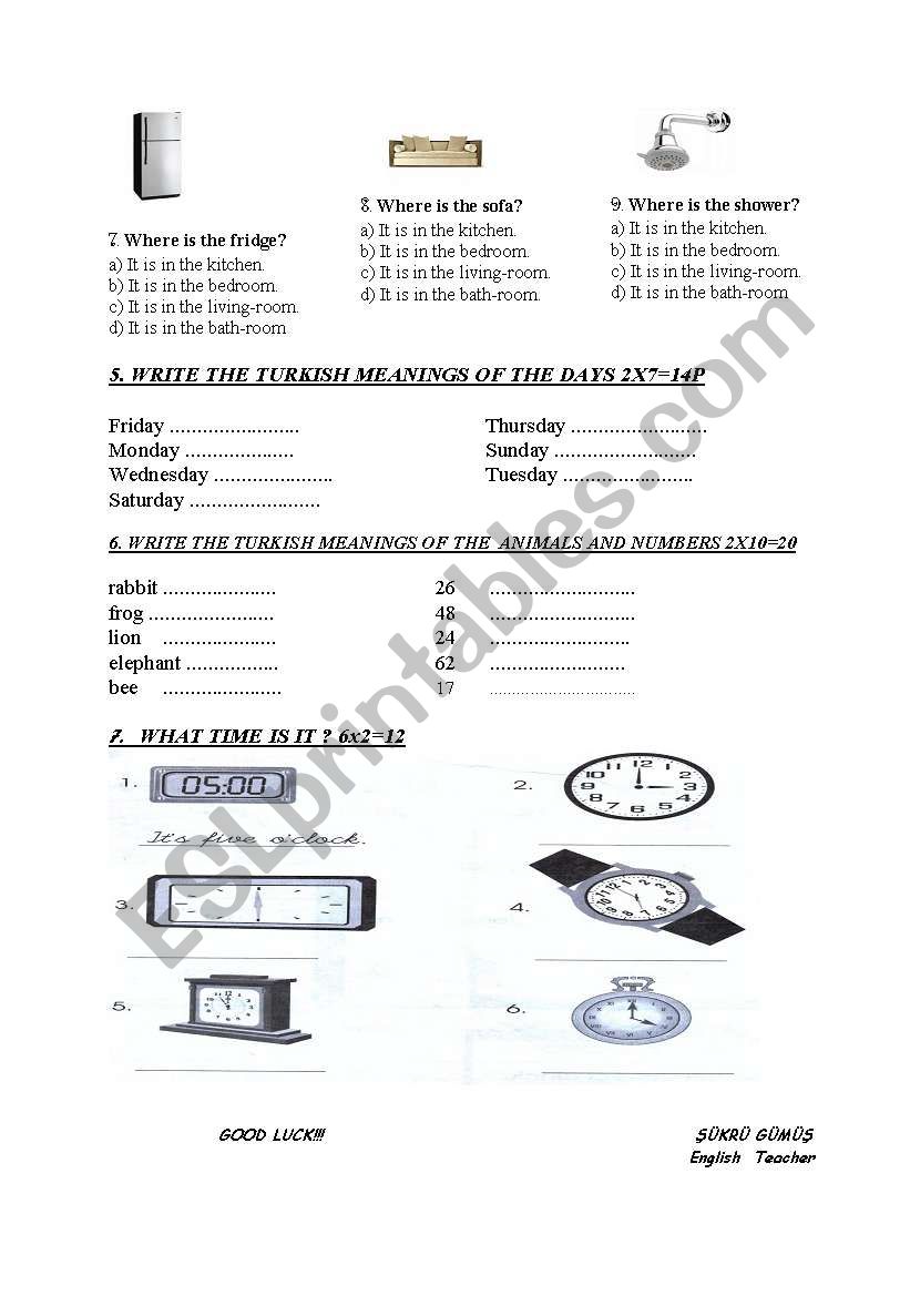 4th grade 2nd term 2nd exam page2