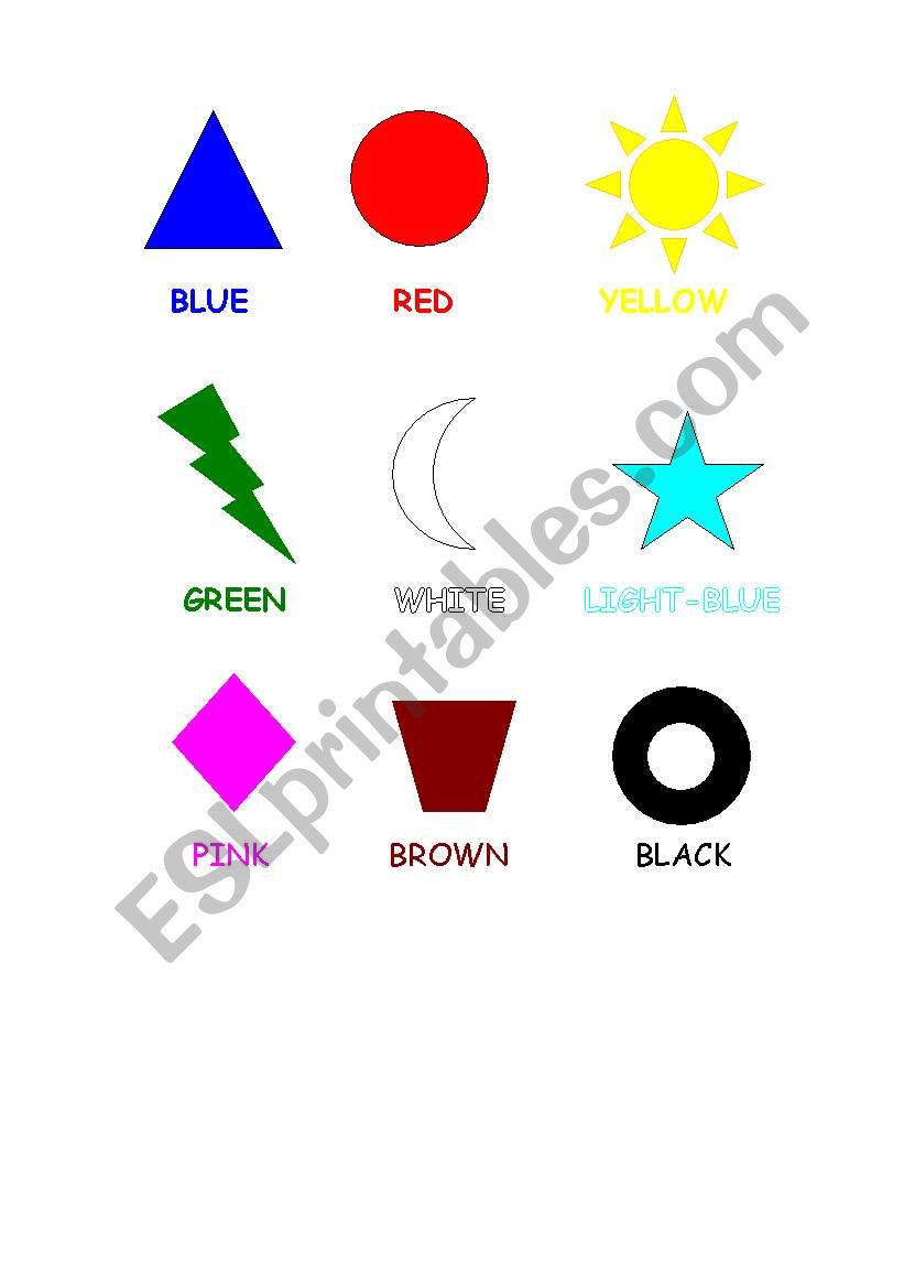 Shapes and Colours worksheet