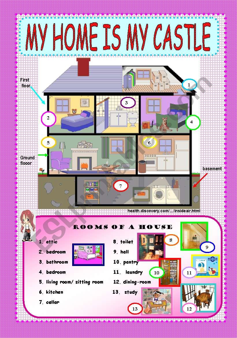 MY HOME IS MY CASTLE - Rooms of a house