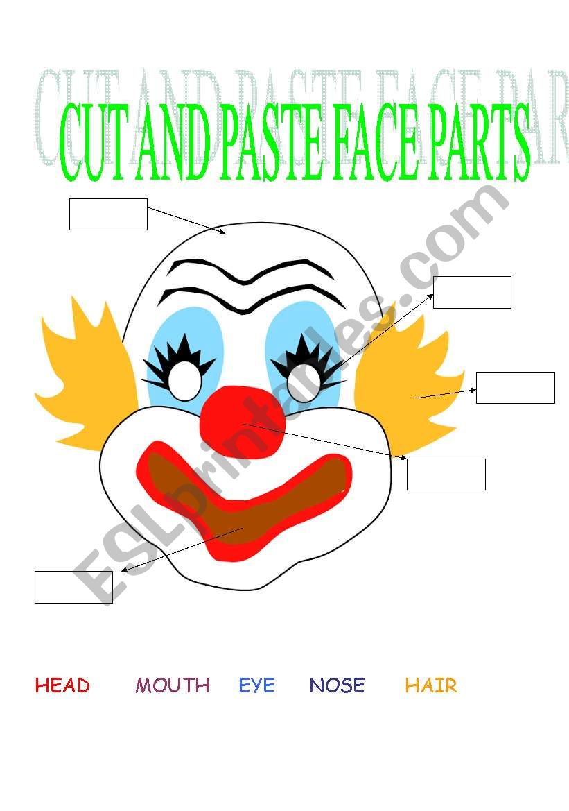 cut and paste body parts worksheet