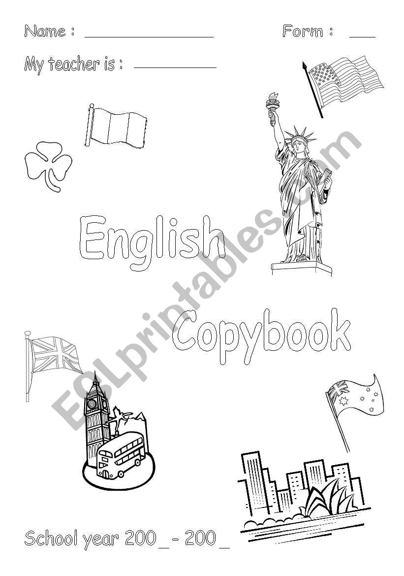 My English Copybook worksheet