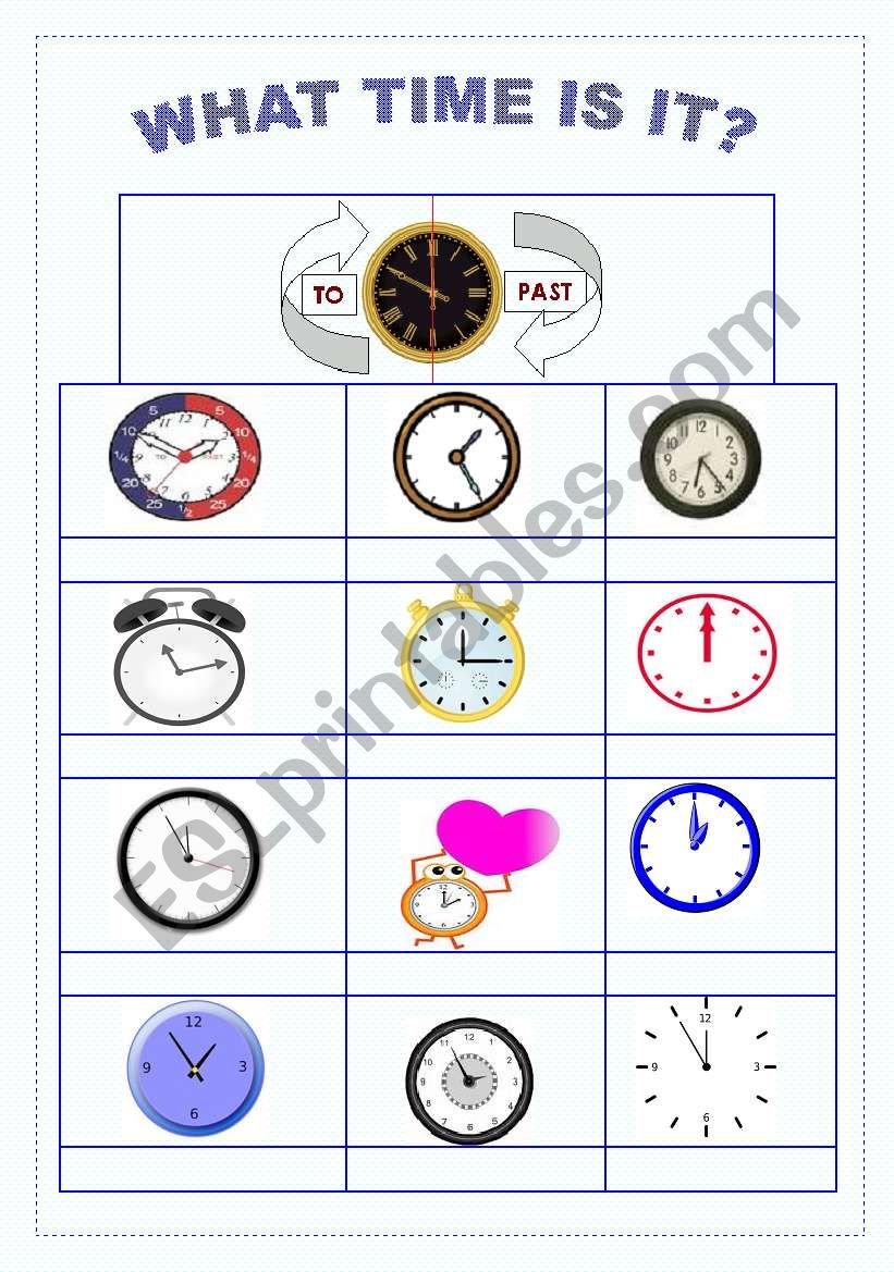 WHAT TIME IS IT? worksheet