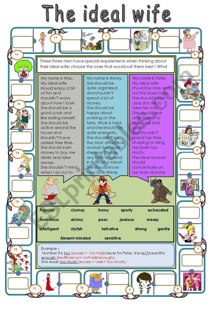 the ideal wife worksheet