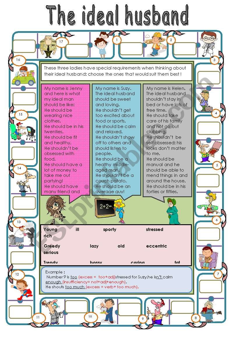 The ideal husband worksheet