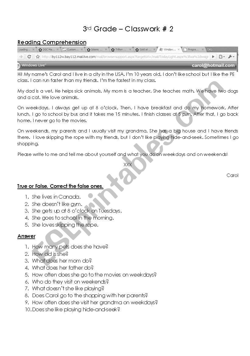 Revision Activities - 3 worksheet