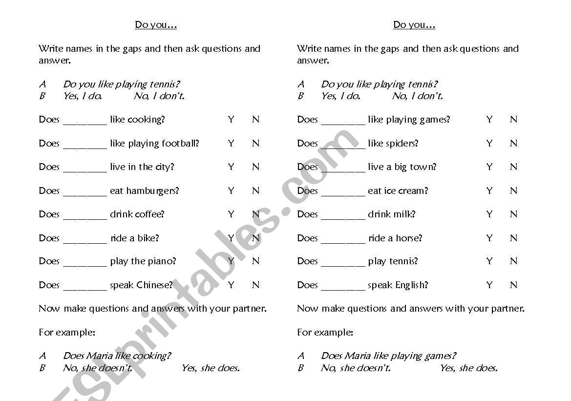 Present Simple Mingle worksheet