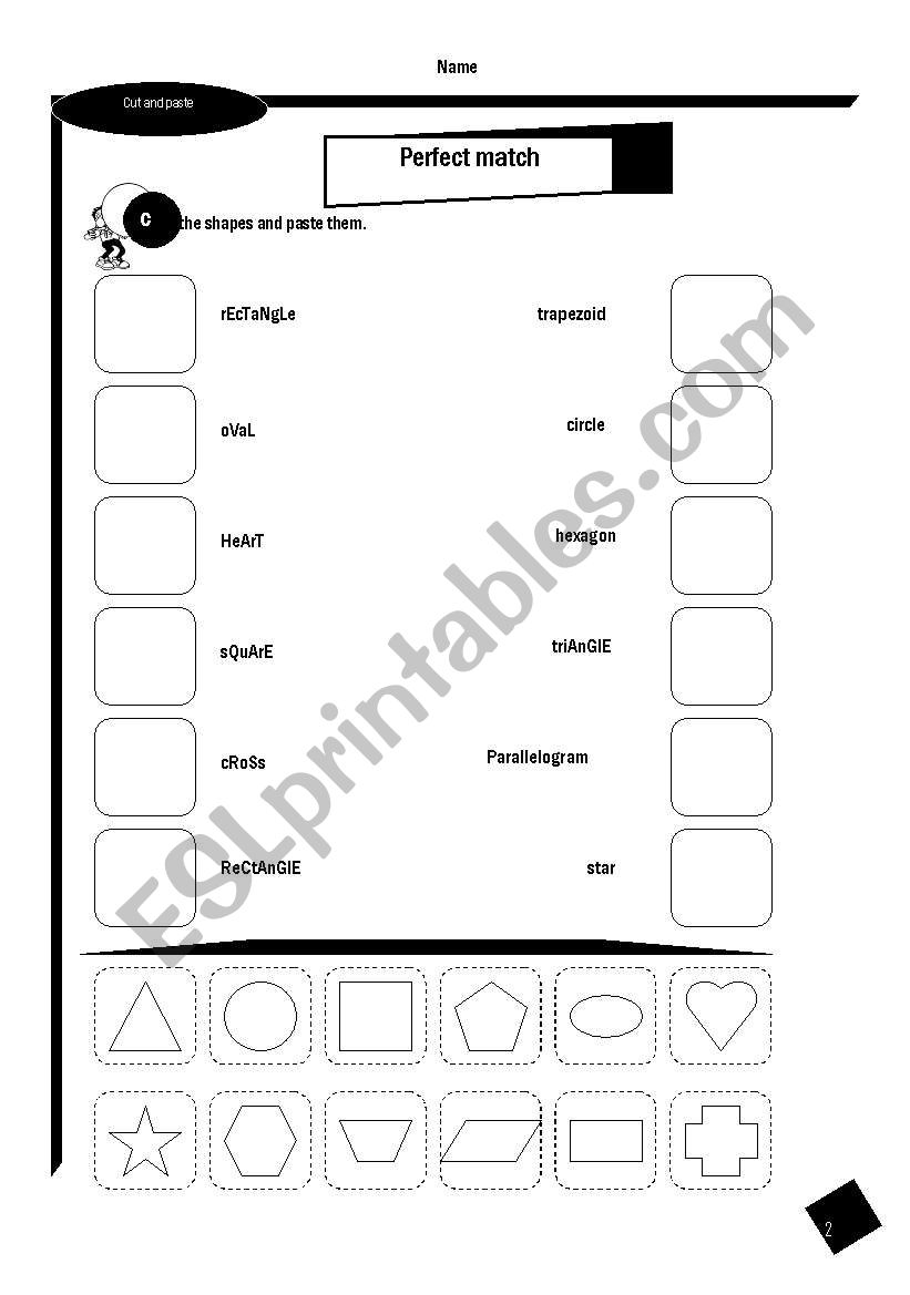 Shape Match worksheet