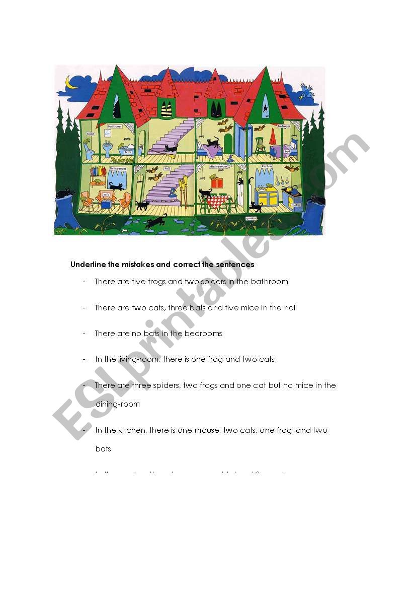 a strange house worksheet