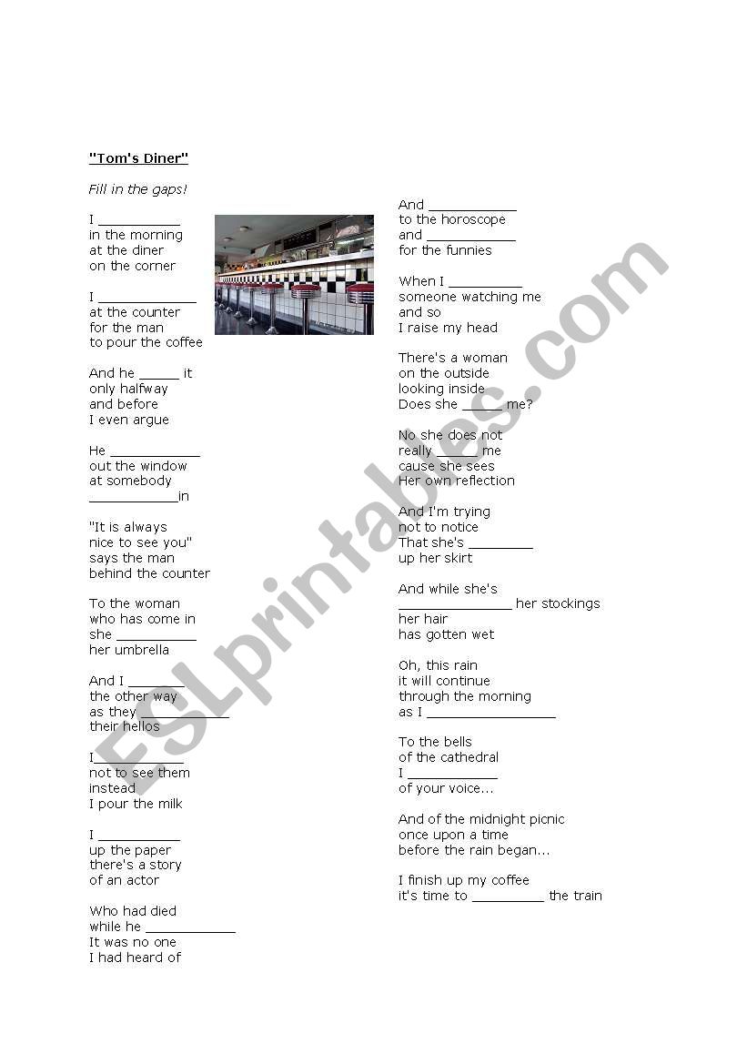 Tom´s Diner (Suzanne Vega) - Present progressive tense