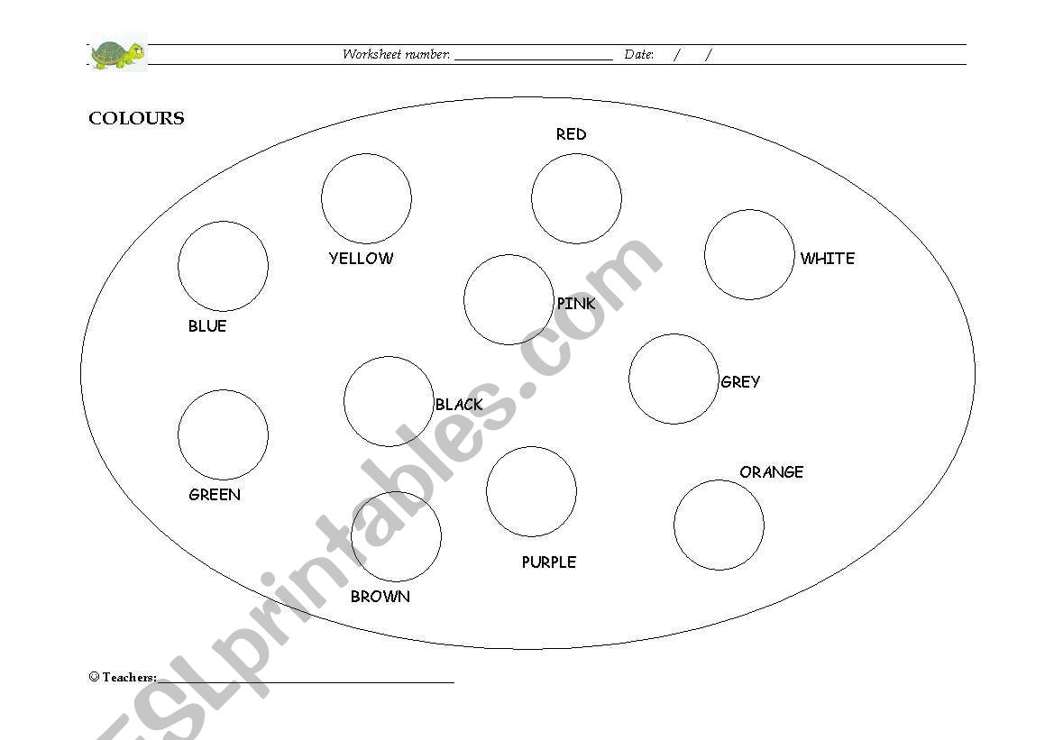 Colours worksheet