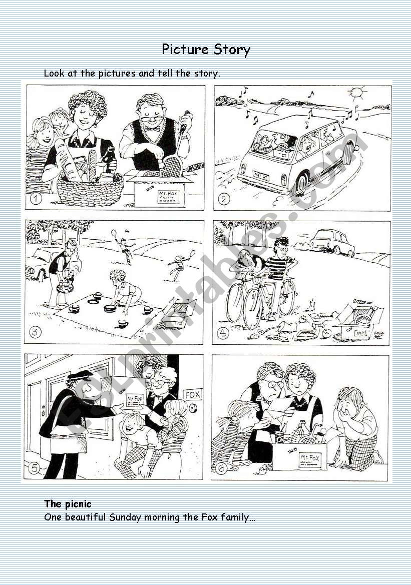 Picture Story ESL Worksheet By Nartenut