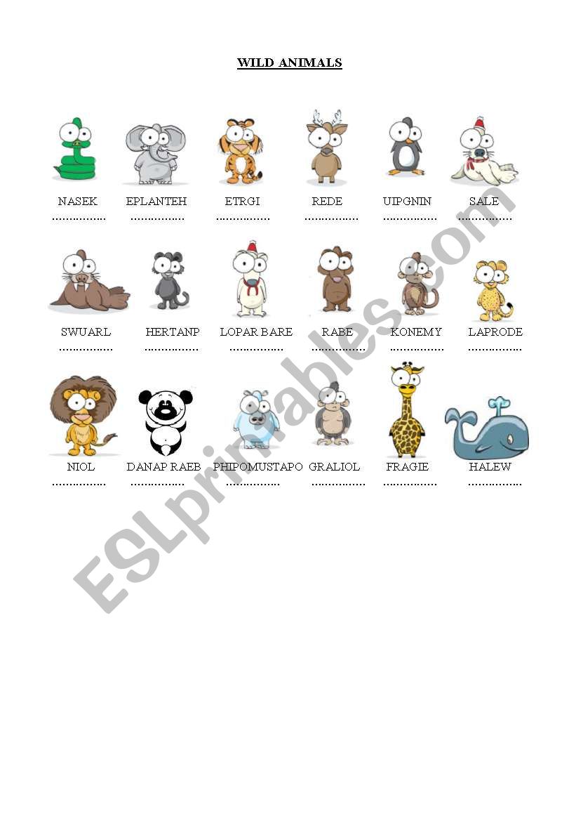 Wild Animals Part1 worksheet