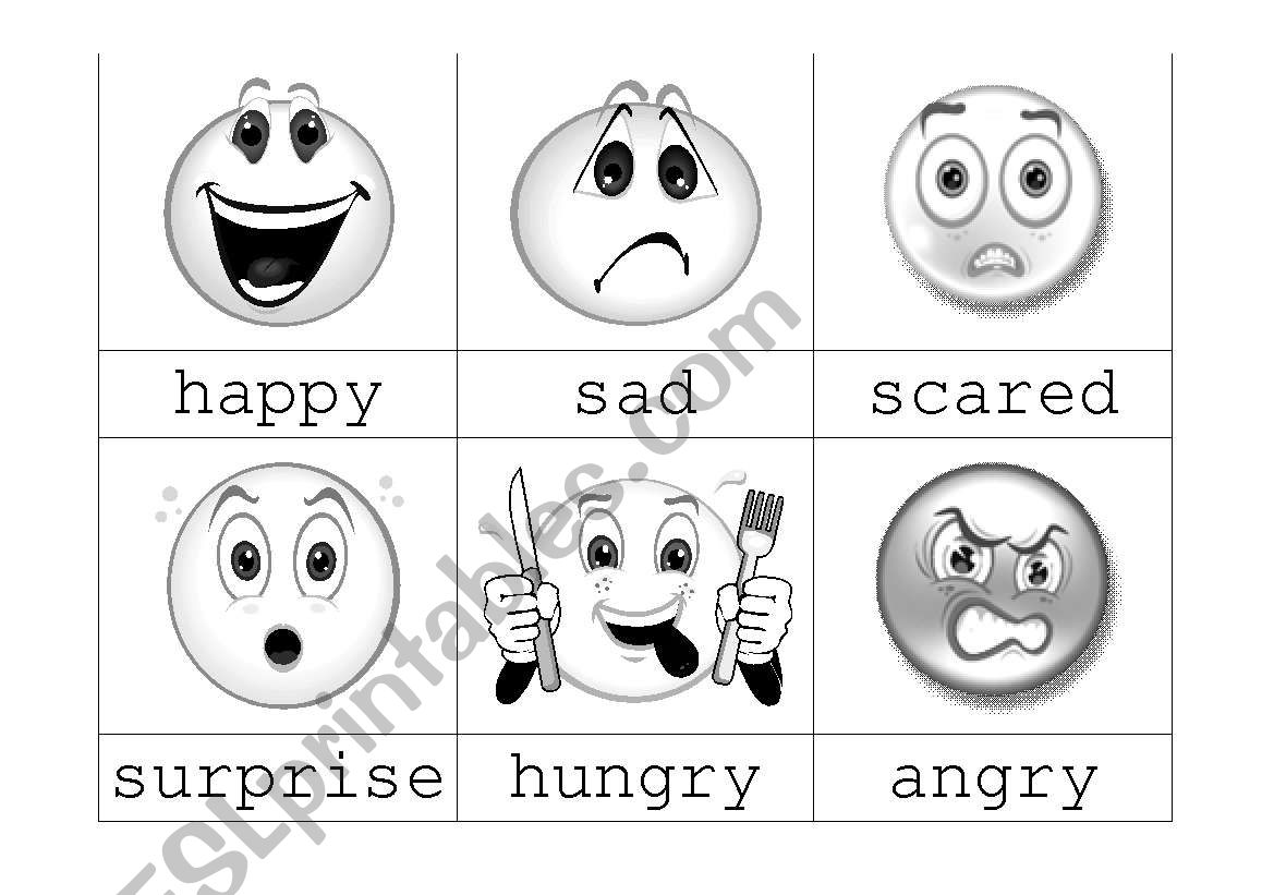 Feelings Pelmanism worksheet