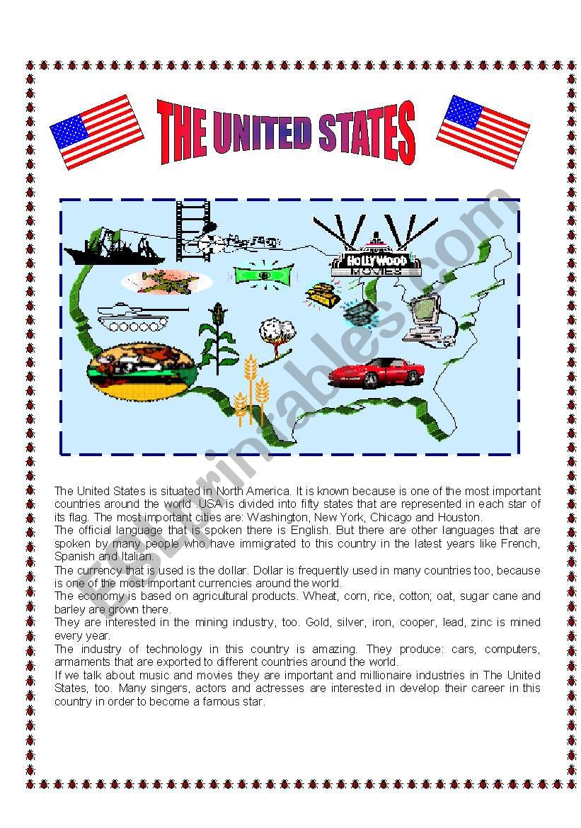 The United States worksheet