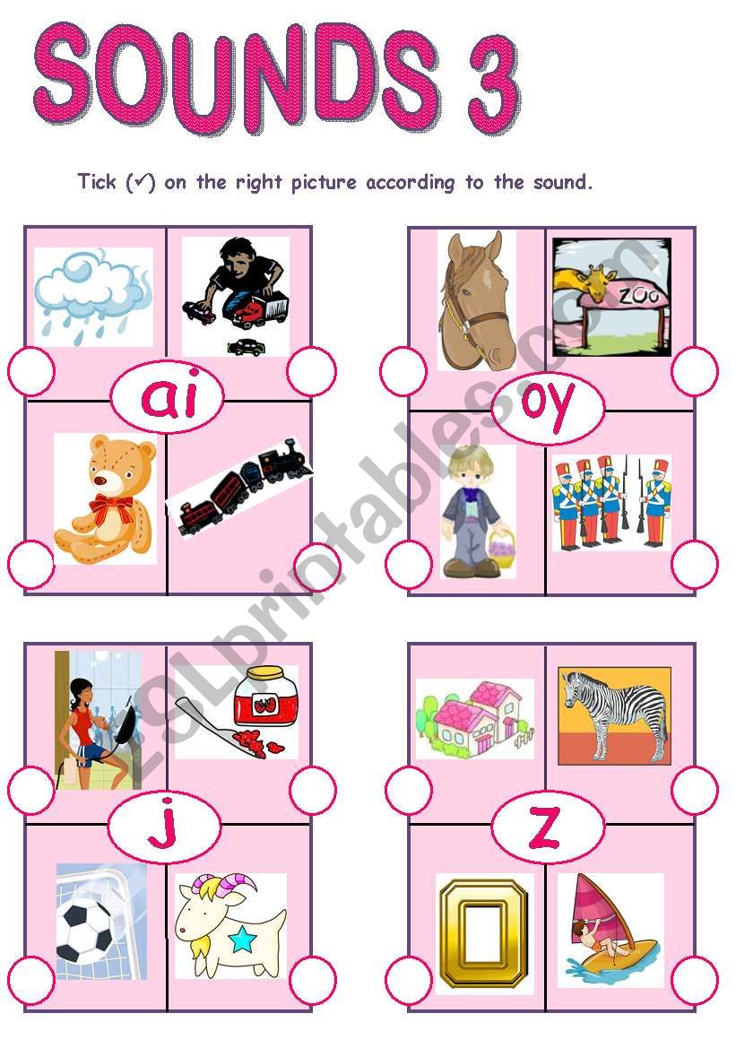 sounds (3-3) worksheet