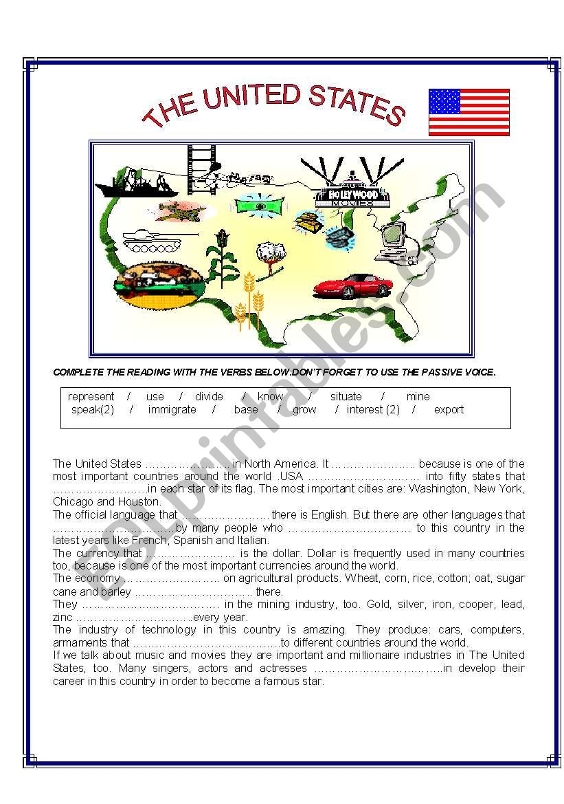 The United States worksheet