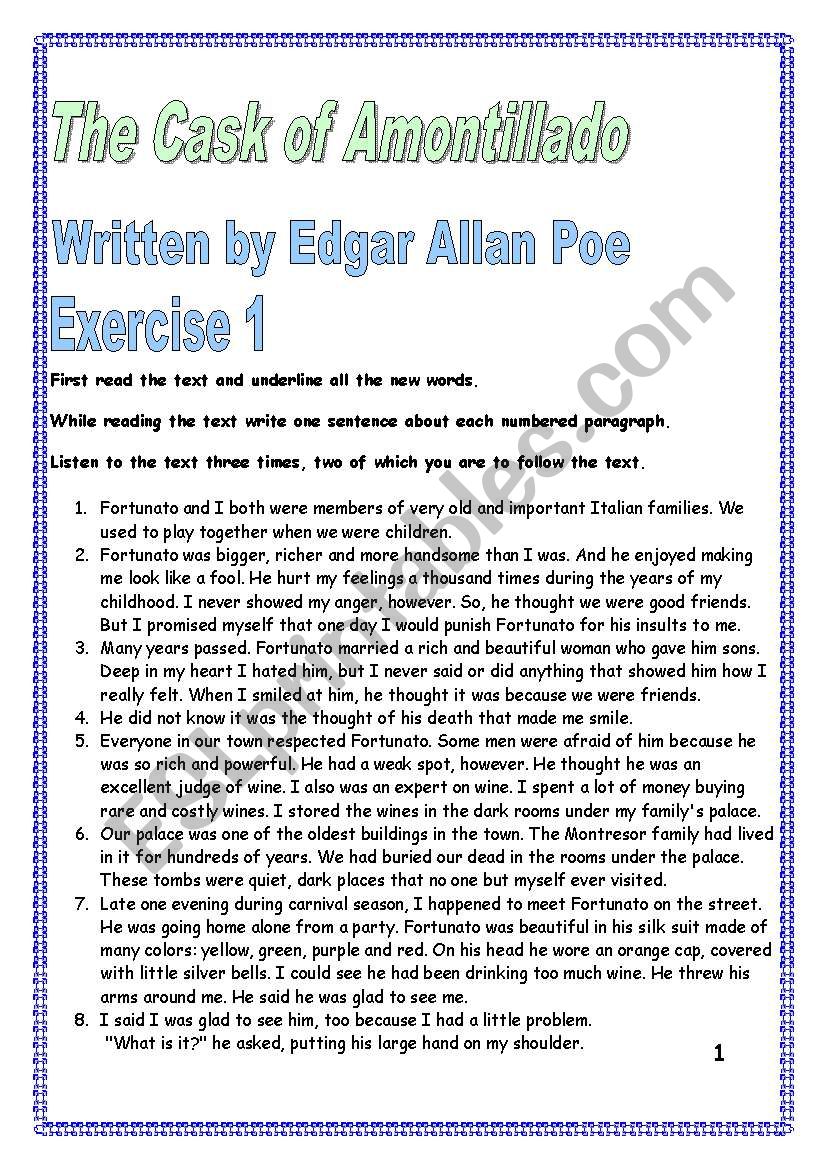 Reading, listening and writing comprehension 14 pages of exercises