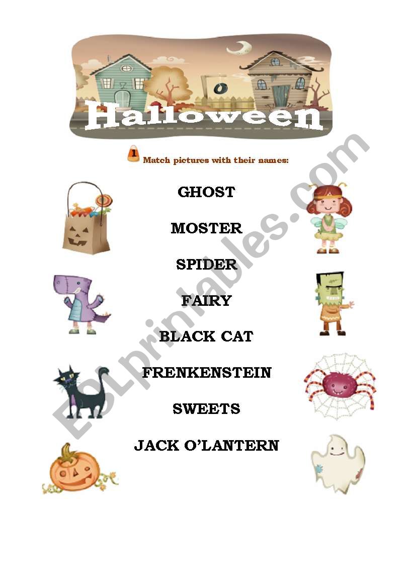 Great HALLOWEEN worksheet part 1