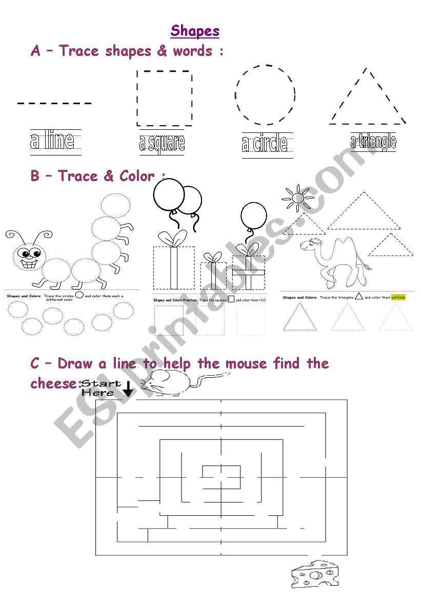 shapes worksheet