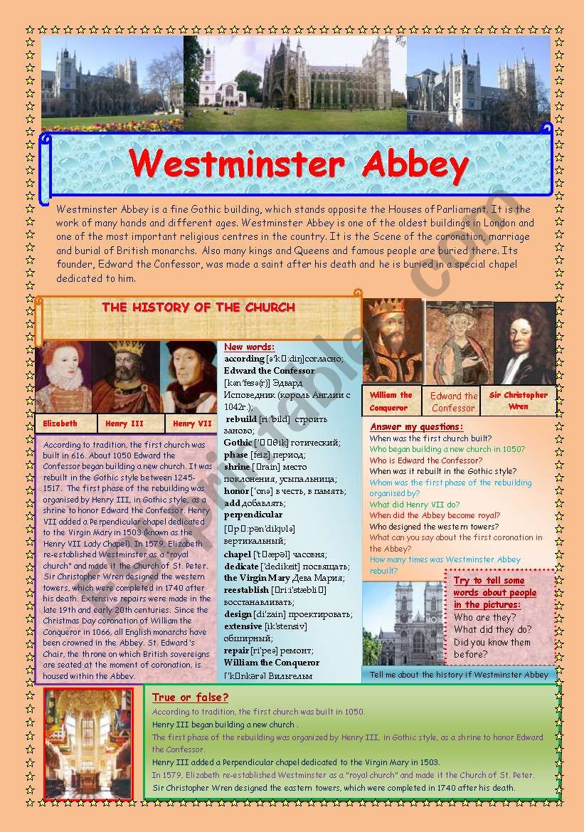 Westminster Abbey London (2 pages)