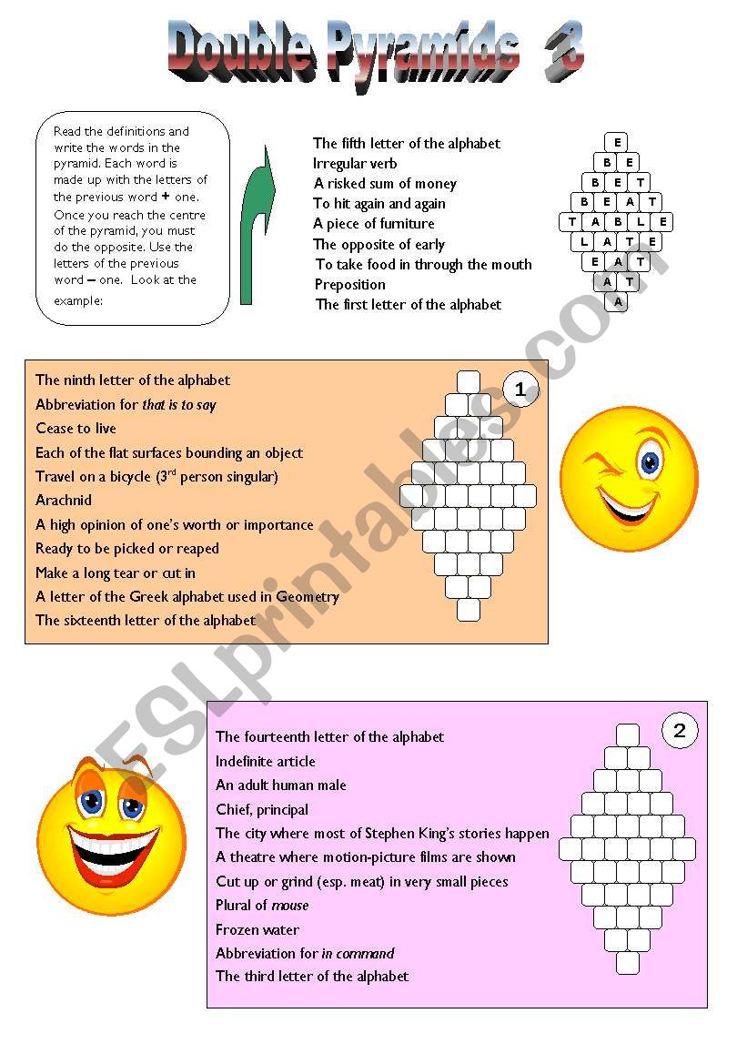 Double Pyramids 3 worksheet