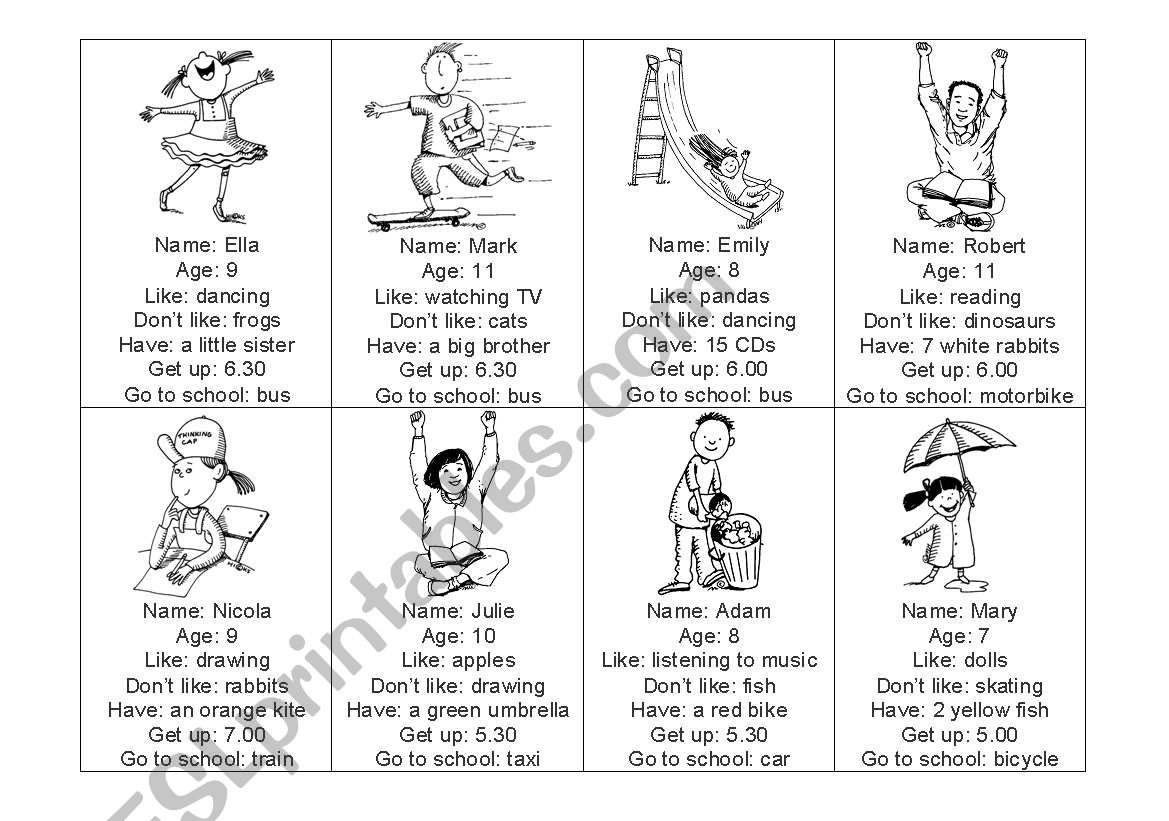 Childrens Alternative Identity Role Play Cards 2