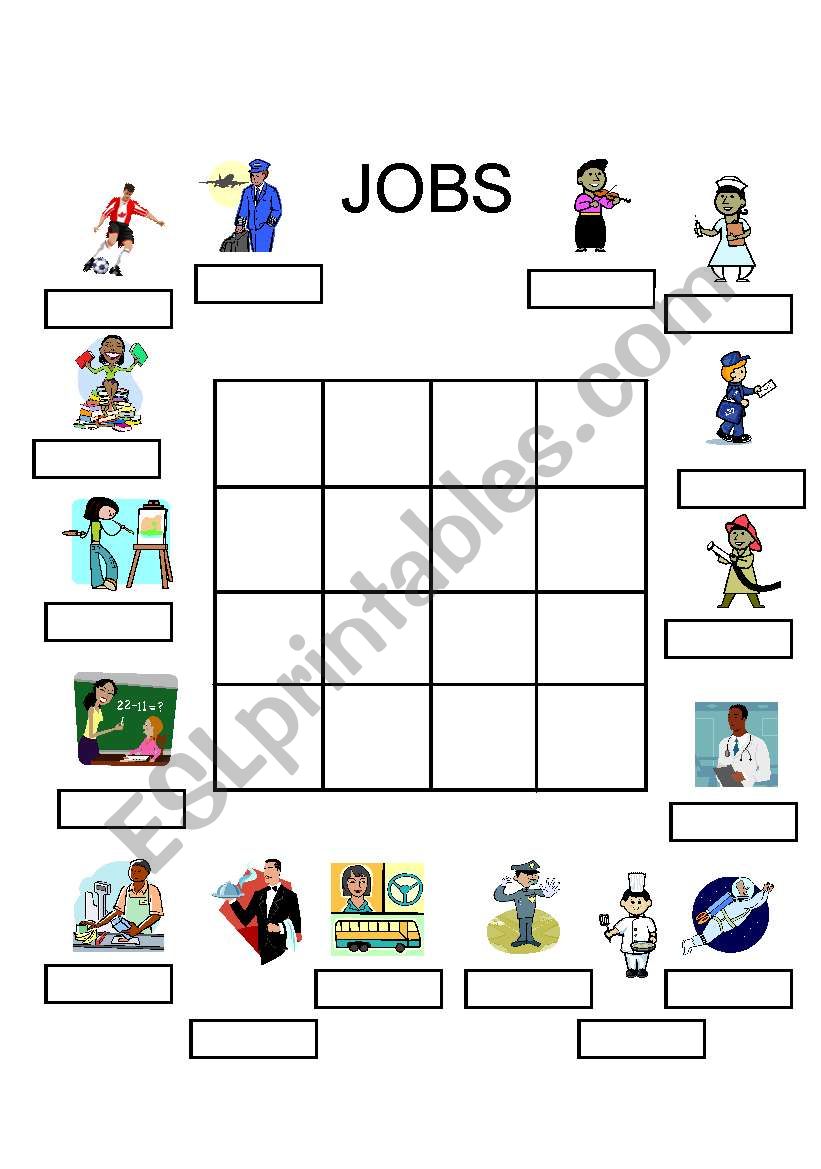 Jobs worksheet