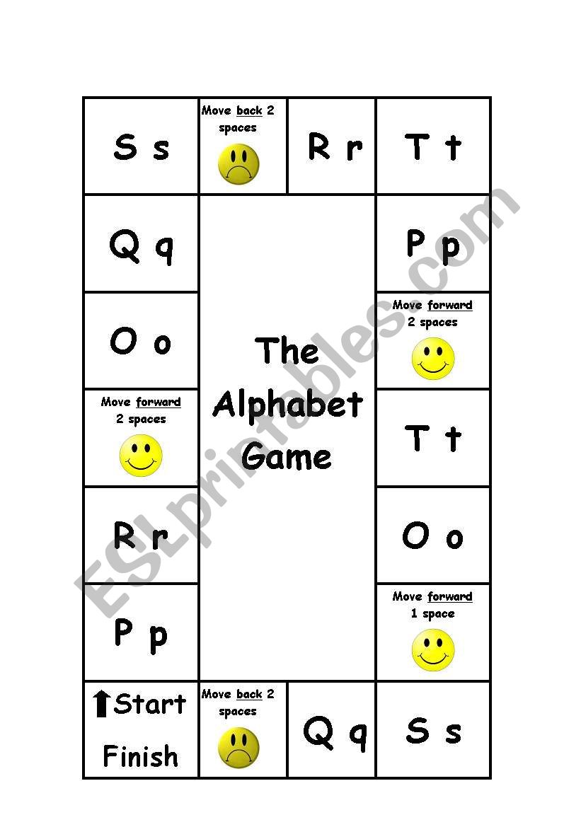 The alphabet game worksheet