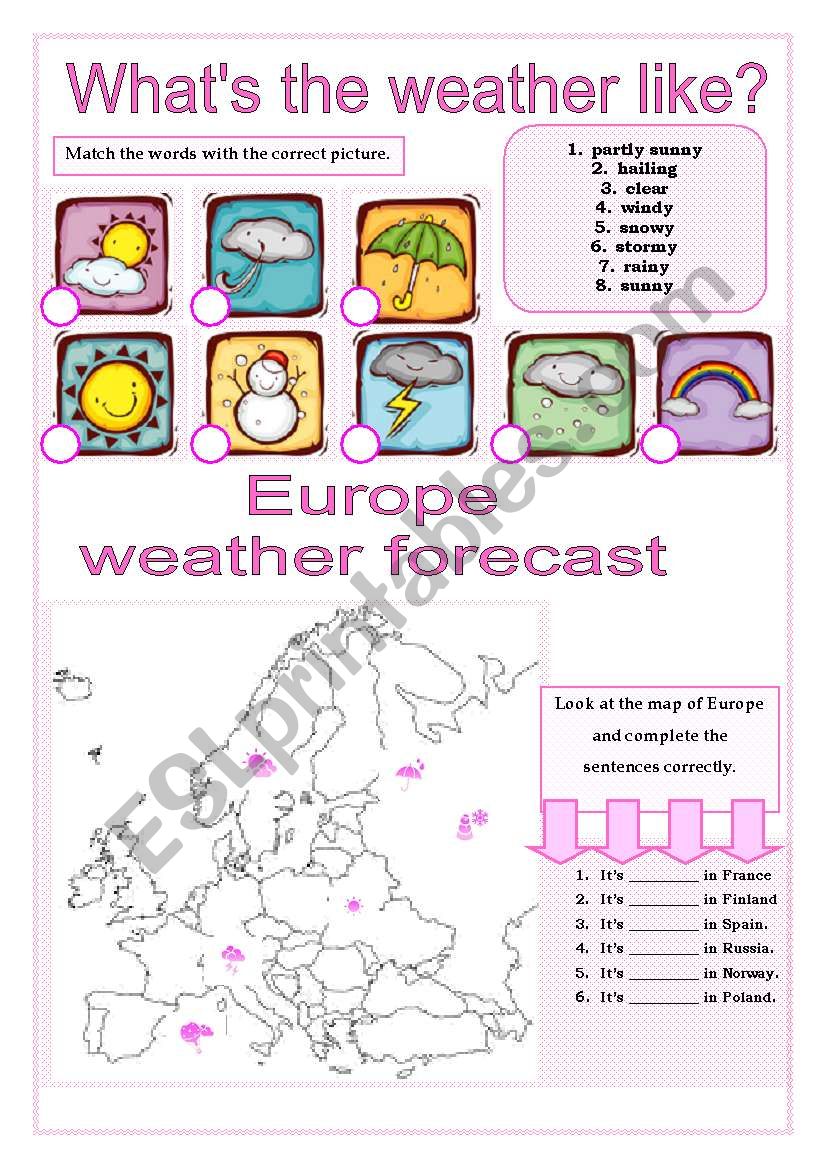 Whats the weather like? worksheet