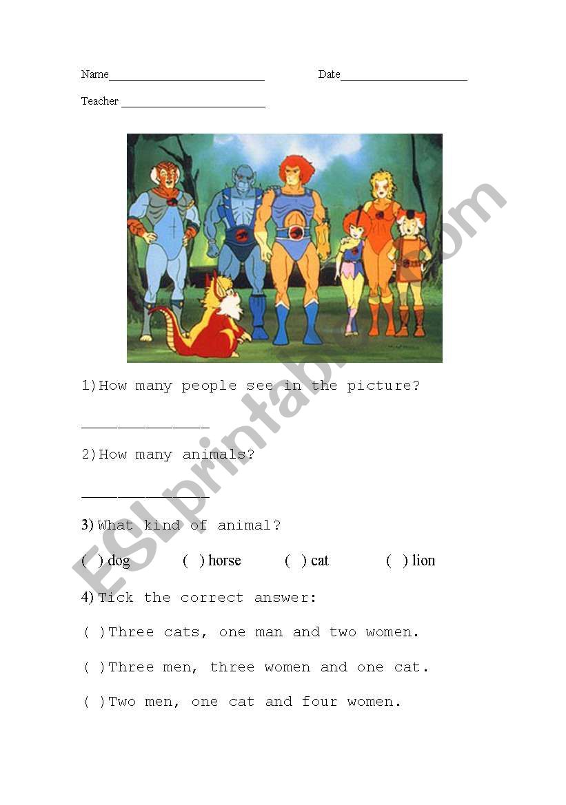 Picture worksheet
