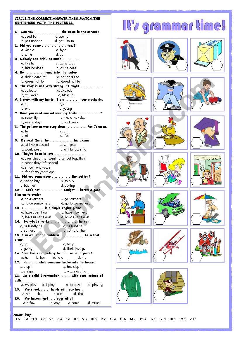 ItÂ´s grammar time! worksheet