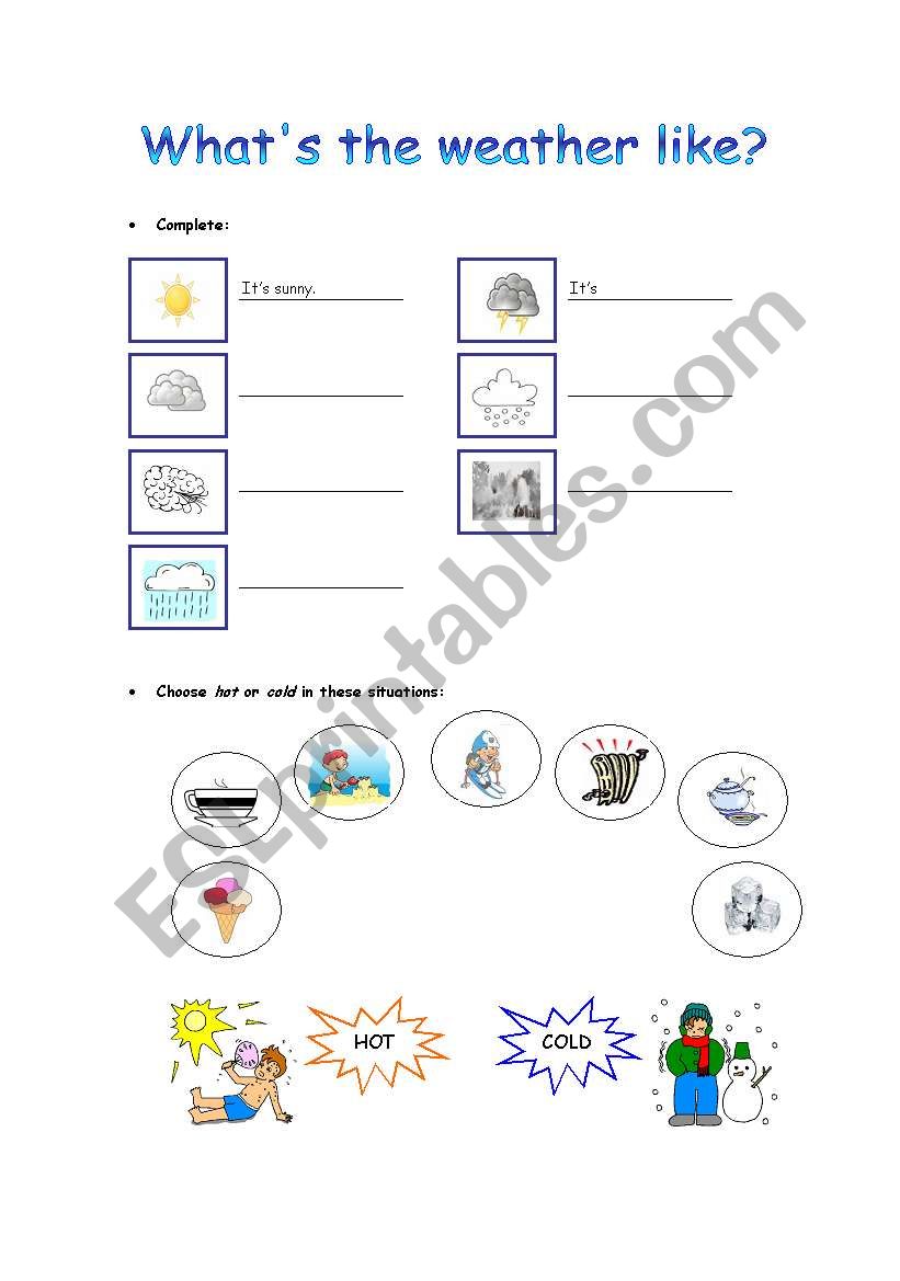 The weather worksheet