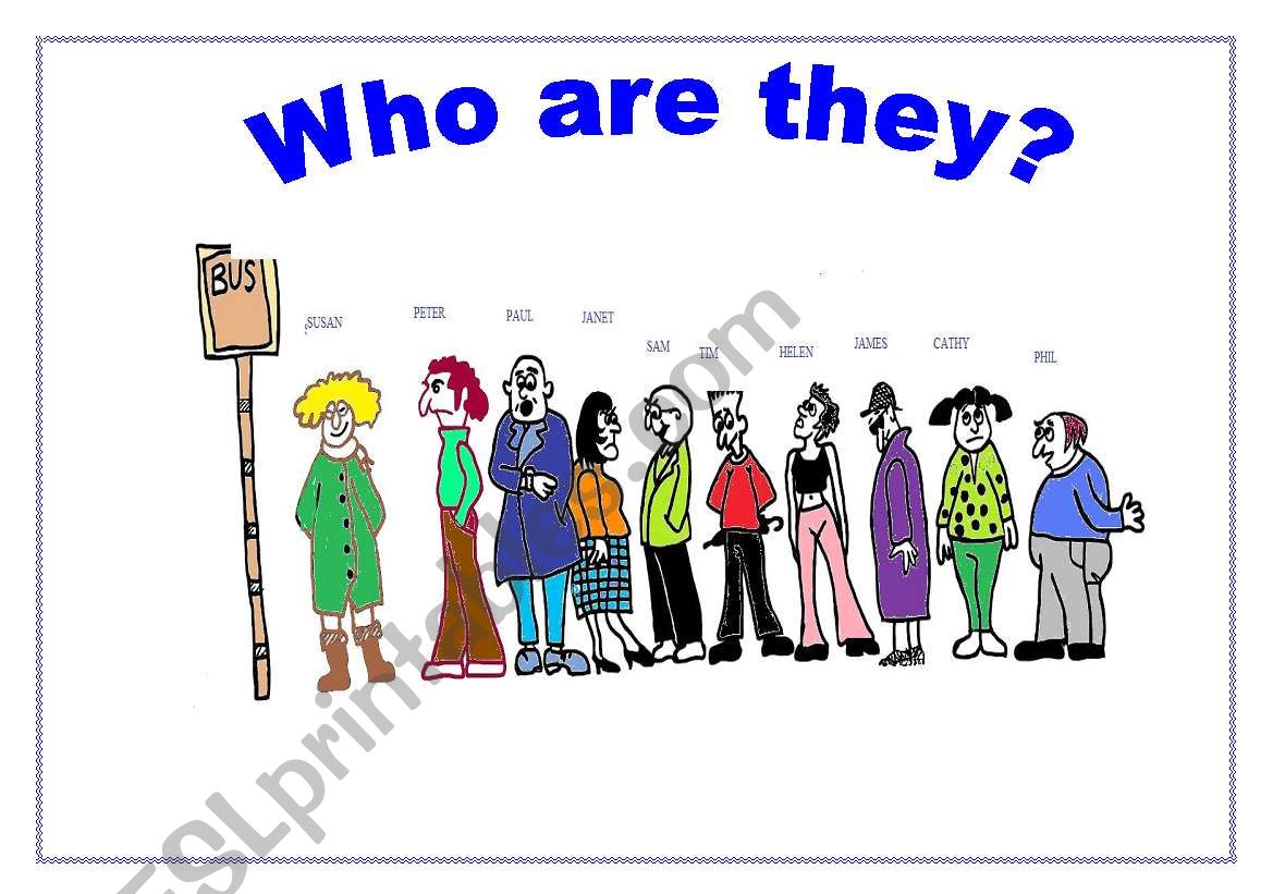 WHO ARE THEY? worksheet