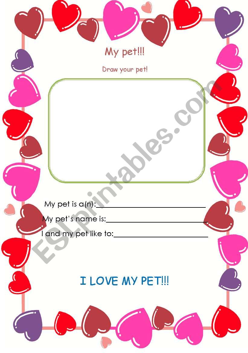 My pet! worksheet