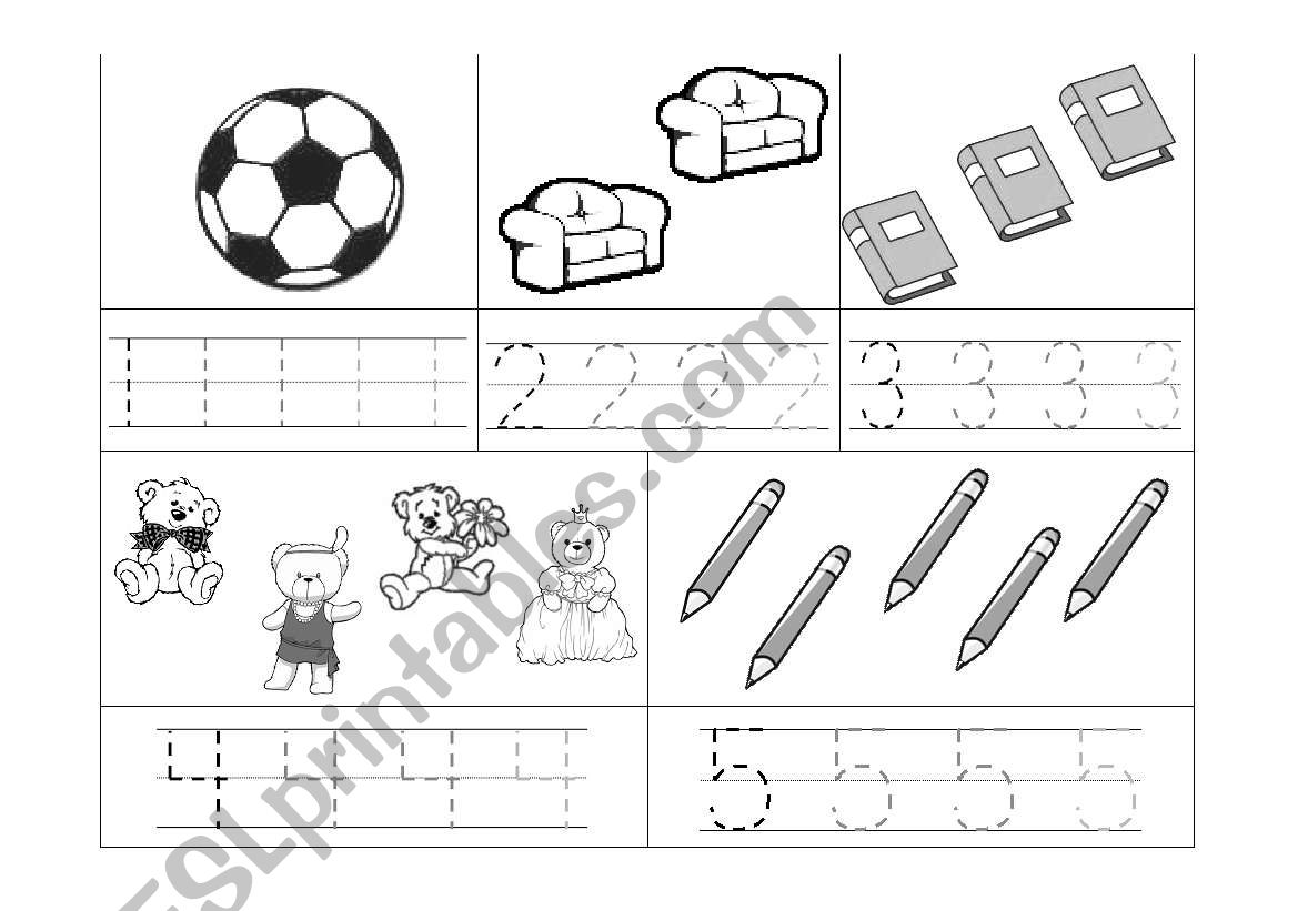 Tracing Numbers worksheet