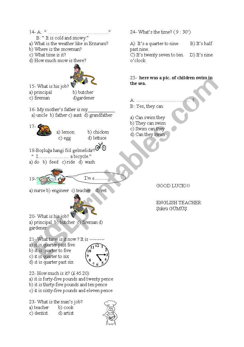 6th grade 1st term 3rd exam page2