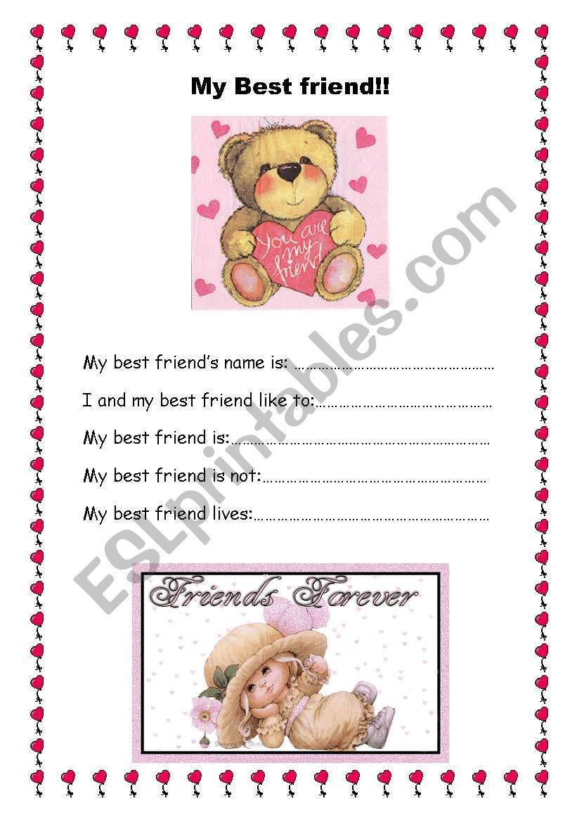 My best Friend! worksheet