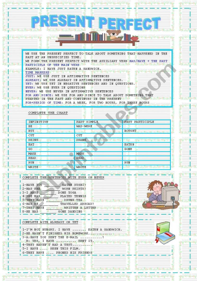 PRESENT PERFECT worksheet