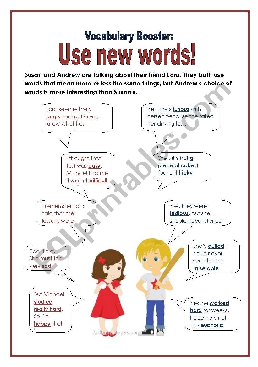 Vocabulary booster - Talking about failed test 