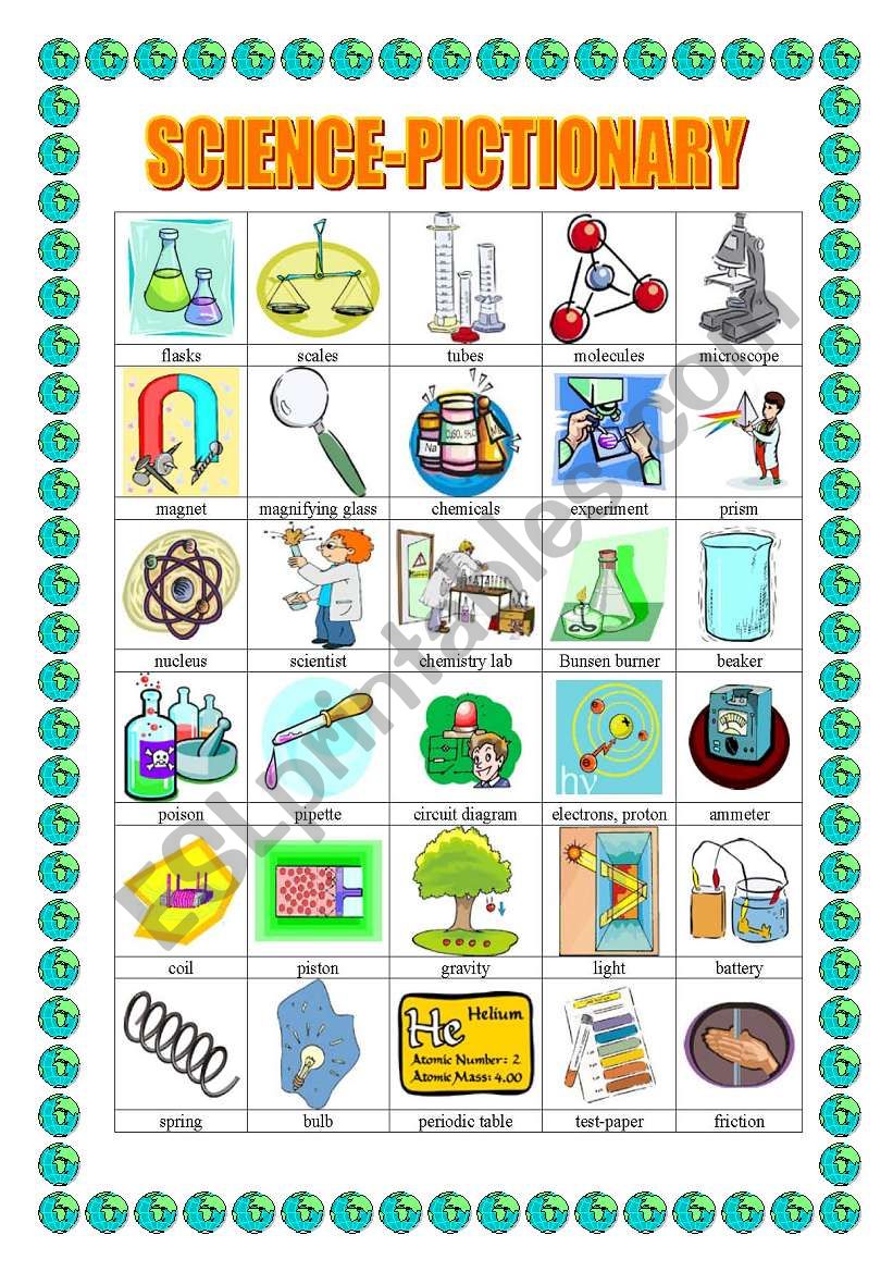 Science-pictionary worksheet