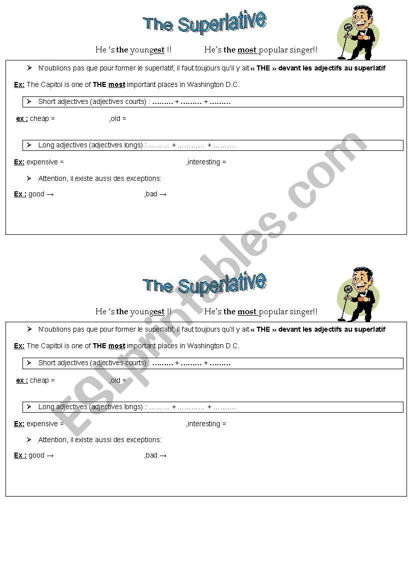 the superlative worksheet