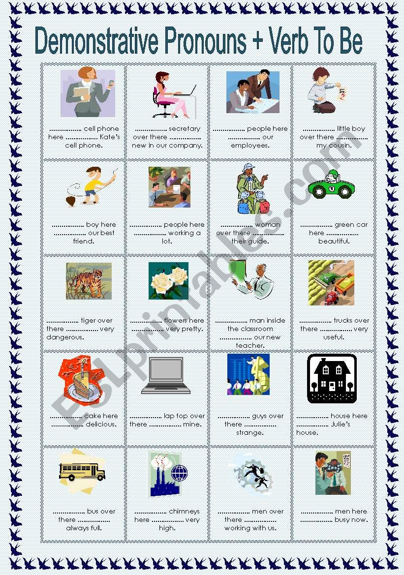 Demonstrative Pronouns + Verb To Be