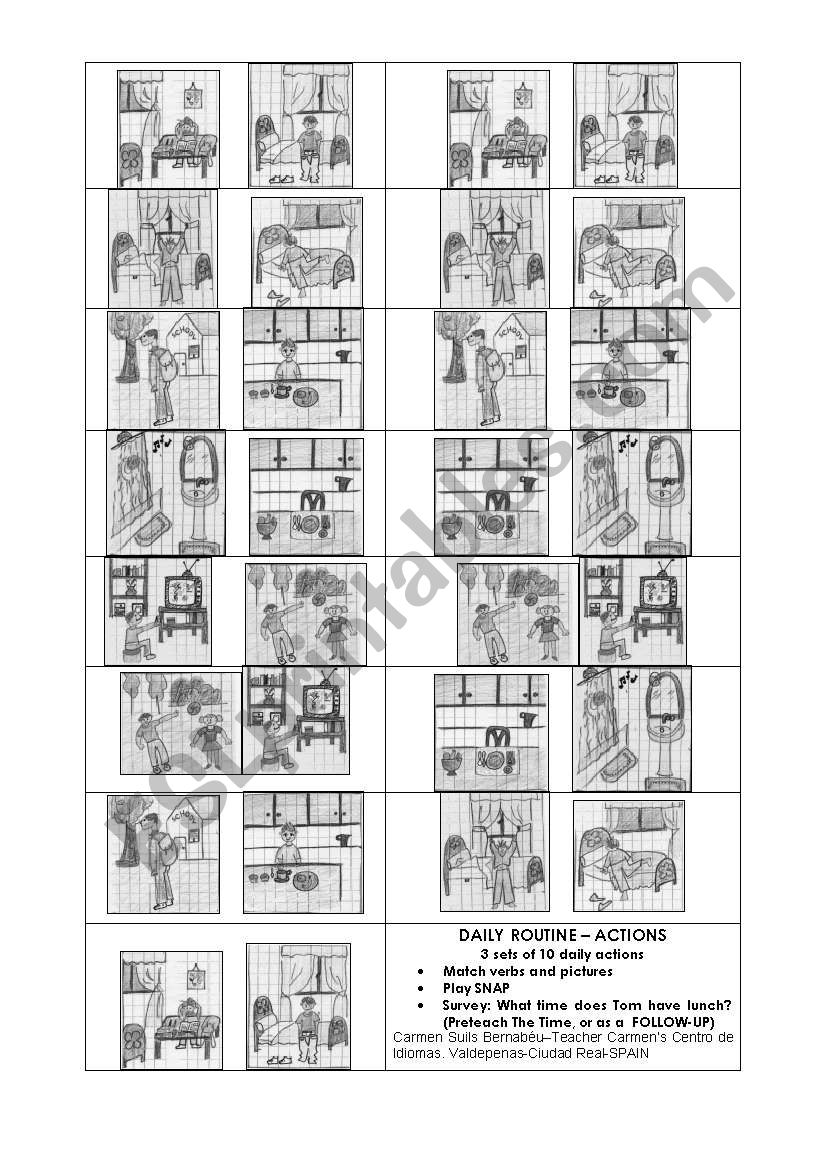 DAILY ROUTINE worksheet