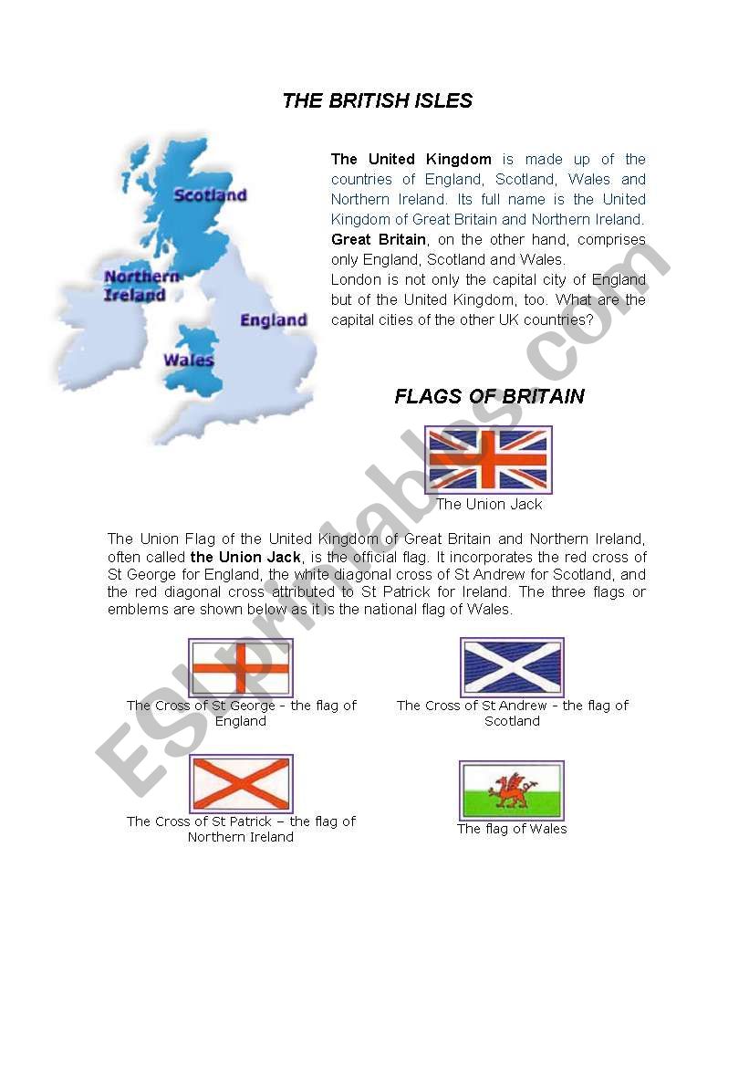 The British Isles worksheet