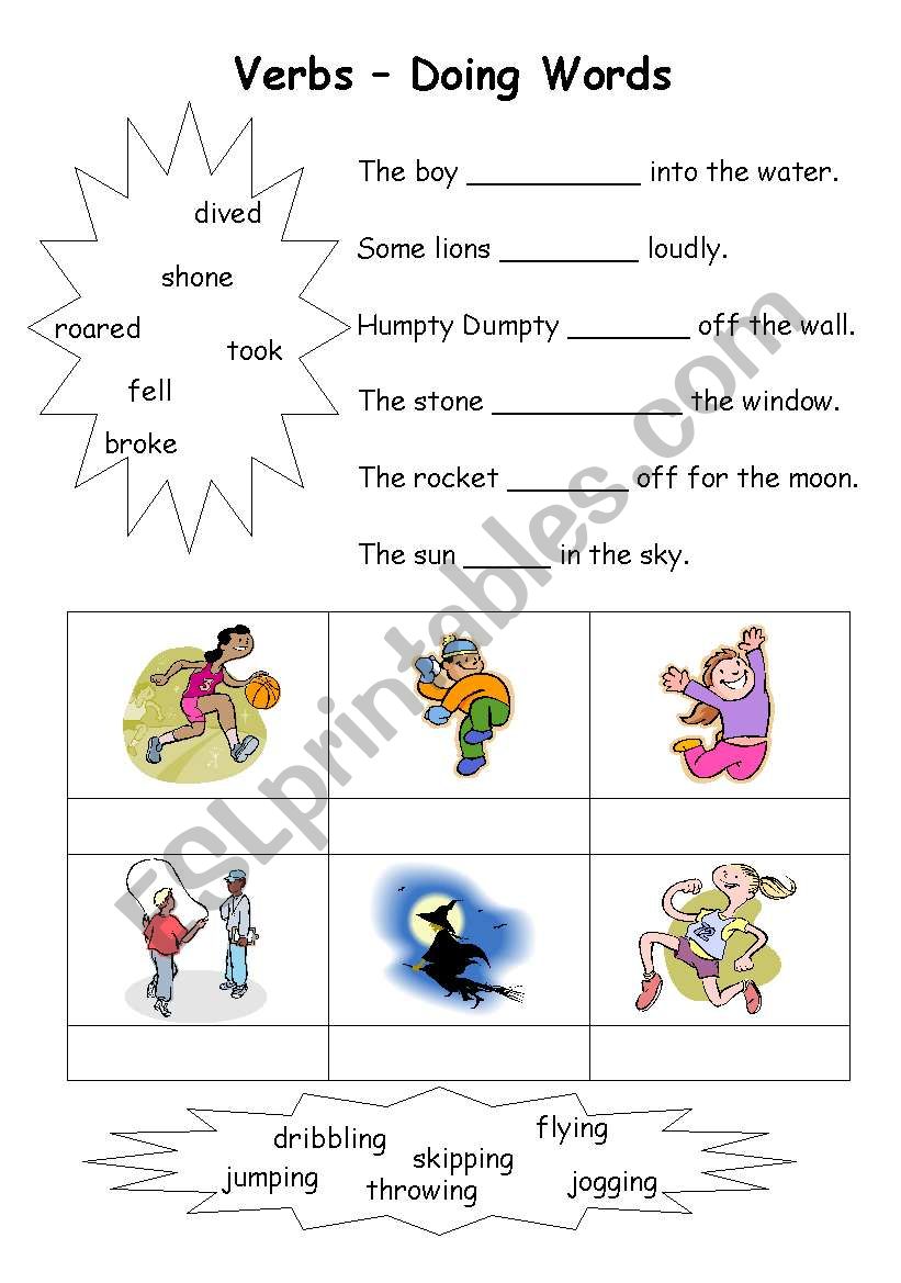 Doing Verbs ESL Worksheet By Lilimota