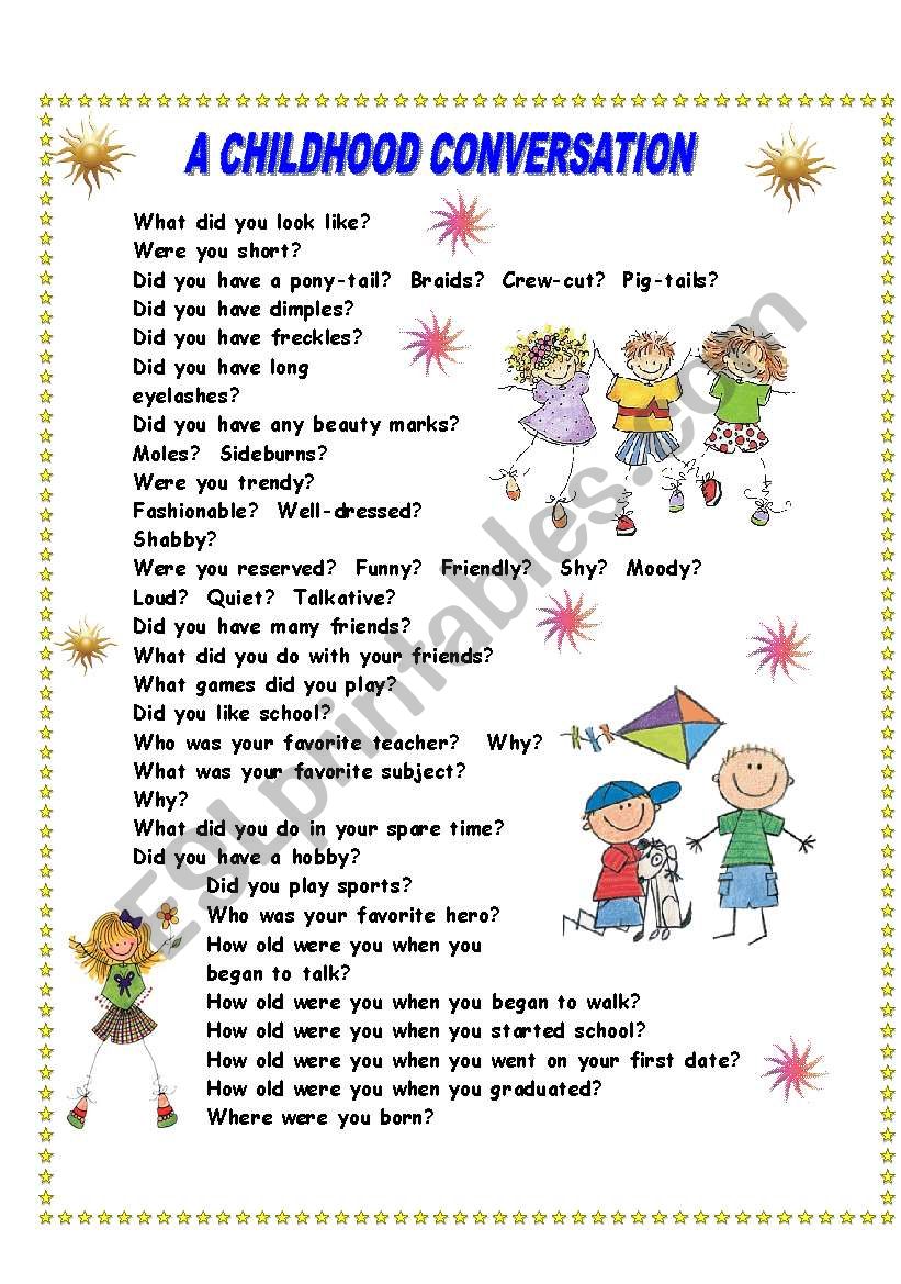 conversation-about-your-childhood-esl-worksheet-by-giovanni